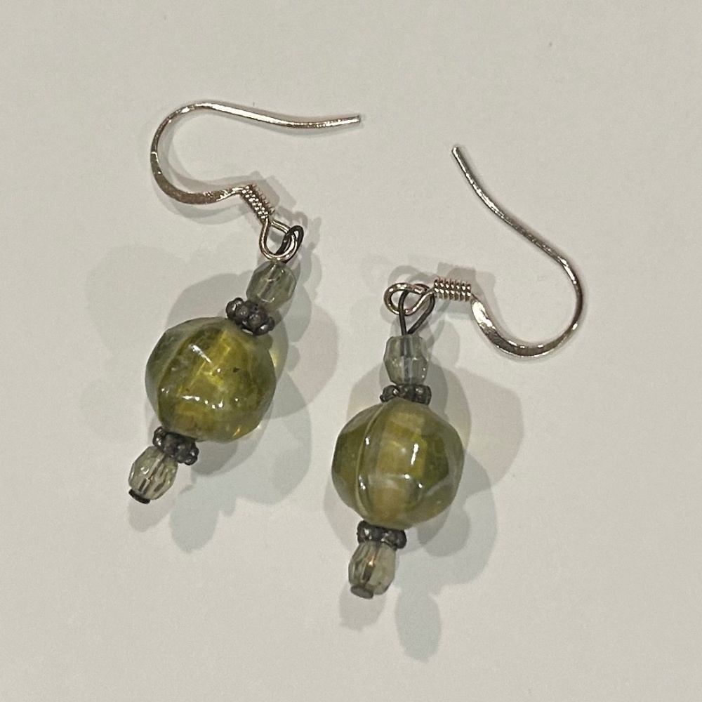 Green Dangle Earrings (Small)